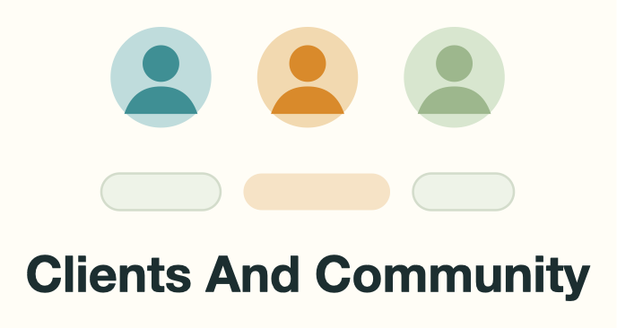 Clients And Community: A few client profiles with tags